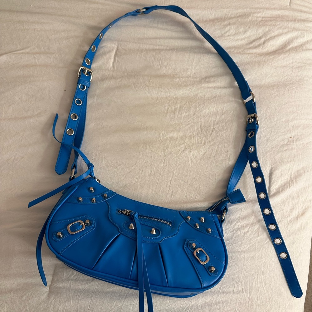 Bright Blue adjustable purse